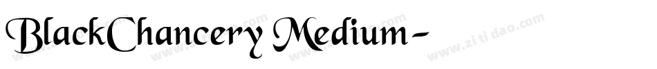 BlackChancery Medium字体转换